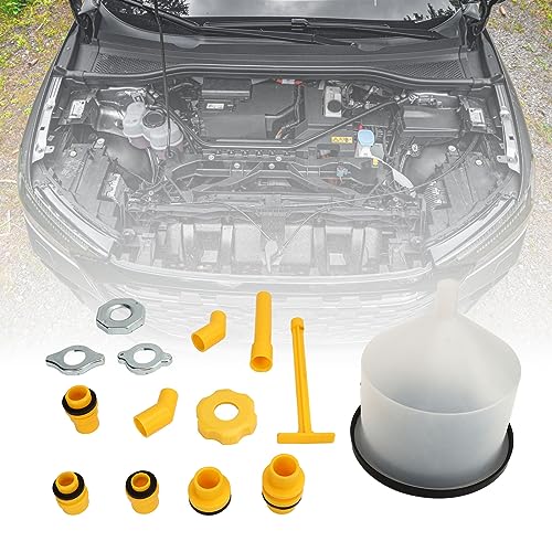 Kit de Funil de Refrigeração 15 Peças - Adaptador de Sangria de Fluido de Resfriamento à Prova de De