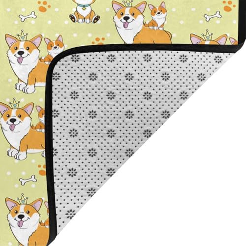 Tapis corgi lavable pour effacer les taches de chiens