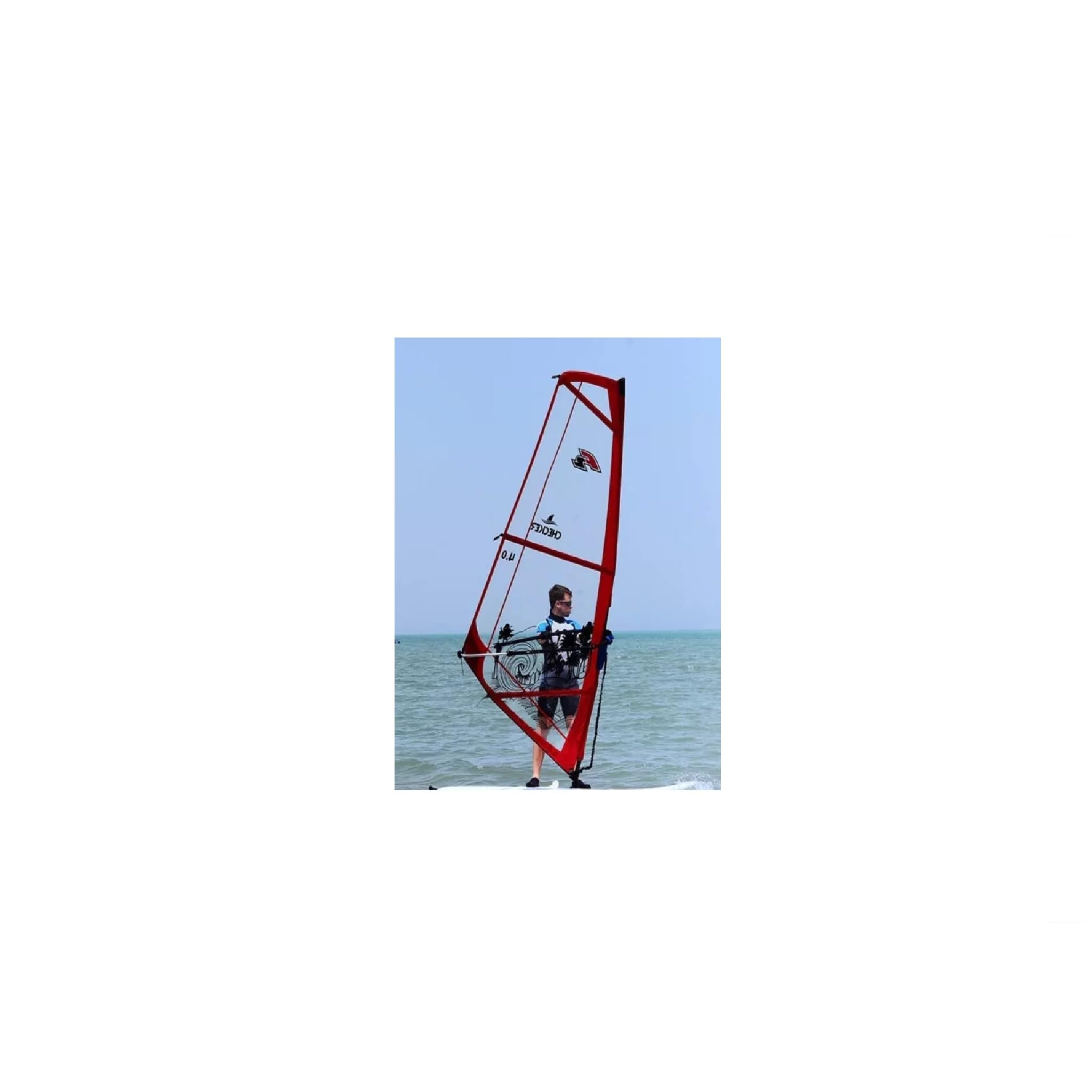 F2 Vela Checker 3,5 m² con asta e forchetta, windsurf, sport, surf, sport acquatici