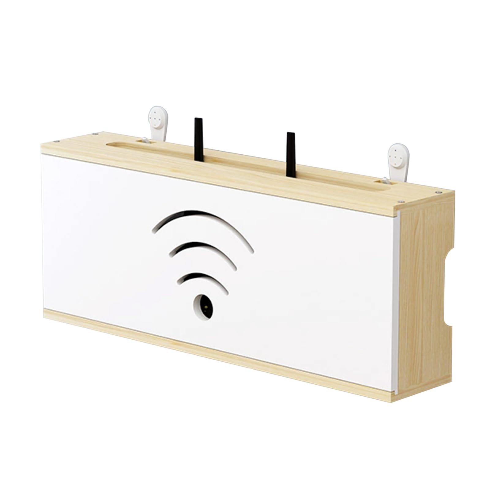 Caja Router Pared, Soporte WiFi Pared, Estante de Almacenamiento de Enrutador Madera, Ocultar Router WiFi, Caja Organizador Cables Decorativa para Salón Dormitorio