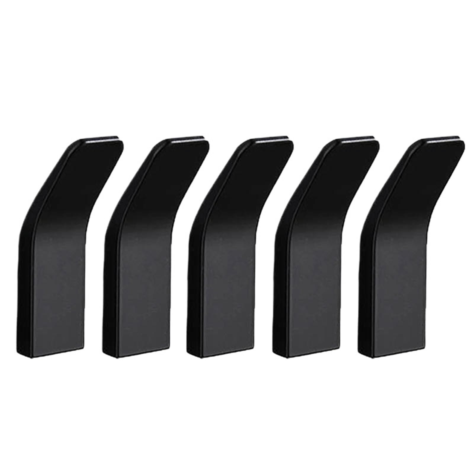 MKYYIOED Adhesive Hooks No Drilling Black White Towel Hooks for Bathroom Robe Clothes Coat Hook Door Keys Bag Hanger Livingroom Kitchen Accessories(Black-5pcs)