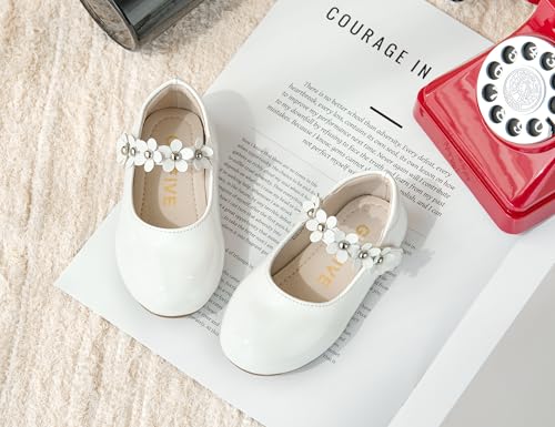 Image of GINFIVE Toddler Girls Dress Shoes Little Girls Mary Janes Ballerina Flats Shoes Toddler