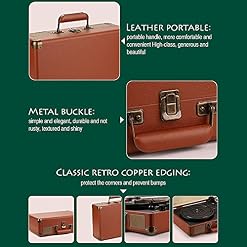 Tourne-Disque en Vinyle avec Haut-parleurs stéréo intégrés Disques Vinyle Portables Phonographe rétro Vintage Prise en… - Les Beatles, Paul McCartney, John Lennon, RIngo Starr, George Harrison Tourne-Disque en Vinyle avec Haut-parleurs stéréo intégrés Disques Vinyle Portables Phonographe rétro Vintage Prise en… – Image 2