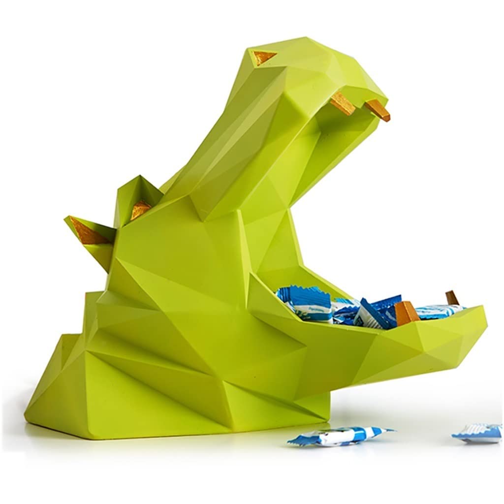 Taca na biżuterię, figurka dinozaura z żywicy, miska na klucze, naczynie do przechowywania przekąsek i ciasteczek, łatwy do czyszczenia, geometryczna statuetka rzeźba dekoracja