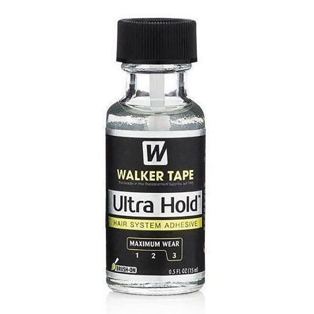 Healthlif Ultra Hold Hair System Toupees Front Bonding Wigs Weave Active Lace Glue Adhesive 0.5oz w/15 ml Wig Glue with Brush Applicator Saver 0.5oz