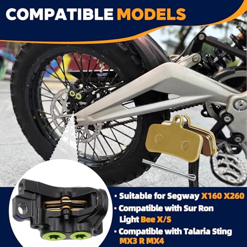 Image of 2-Pack Front and Rear Disc Brake Pads Replacement for Surron Light Bee X /S, Segway X160 X260, Talaria Sting R MX3 MX4 Electric Dirt Bike Parts