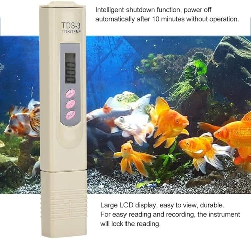 Image of TDS-3 Digital Water Tester with Carrying Case | Handheld Meter for Measuring Water Purity with 0-9990 ppm Range and ±2% Accuracy | Ideal for RO Systems, or Drinking Water