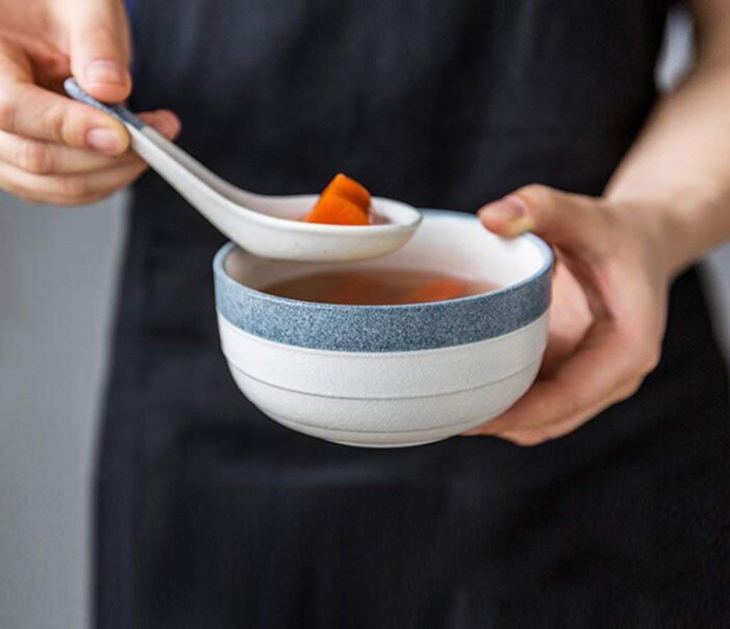 Bols en céramique, Style Vaisselle Bol en céramique Vintage Ménage Bol à Riz Shengmi Bol à Soupe Créativité Personnalité Bol Mangez Un Petit Bol 14x6cm (Couleur: 14x6cm)