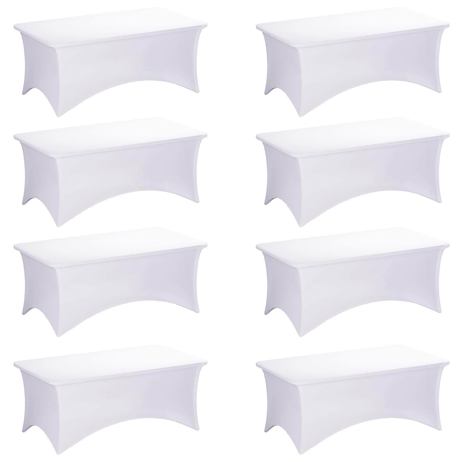 Black Tablecloths - 2 Pack 6FT Fitted Covers -29 Black Tablecloths - 2 Pack 6FT Fitted Covers -29