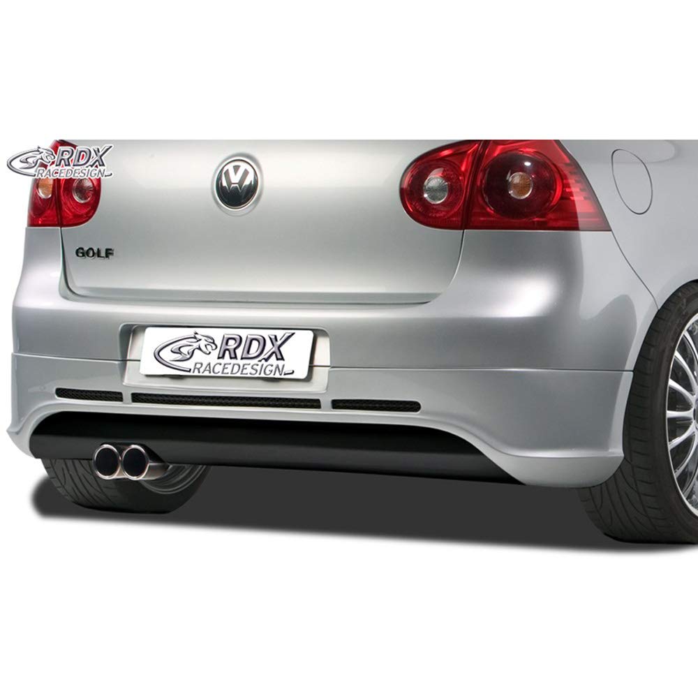Minigonna posteriore compatibile con Volkswagen Golf V GTI/R Hatchback 3/5-porte 2003-2008 (scarico sinistra) escl. Variant/Plus (ABS)