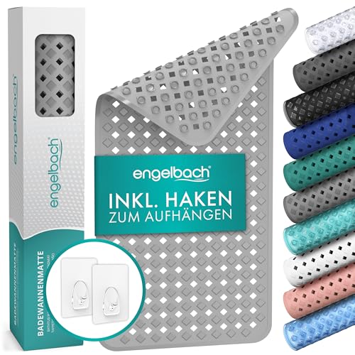Engelbach® Badewannenmatte rutschfest Inkl. 2 Haken