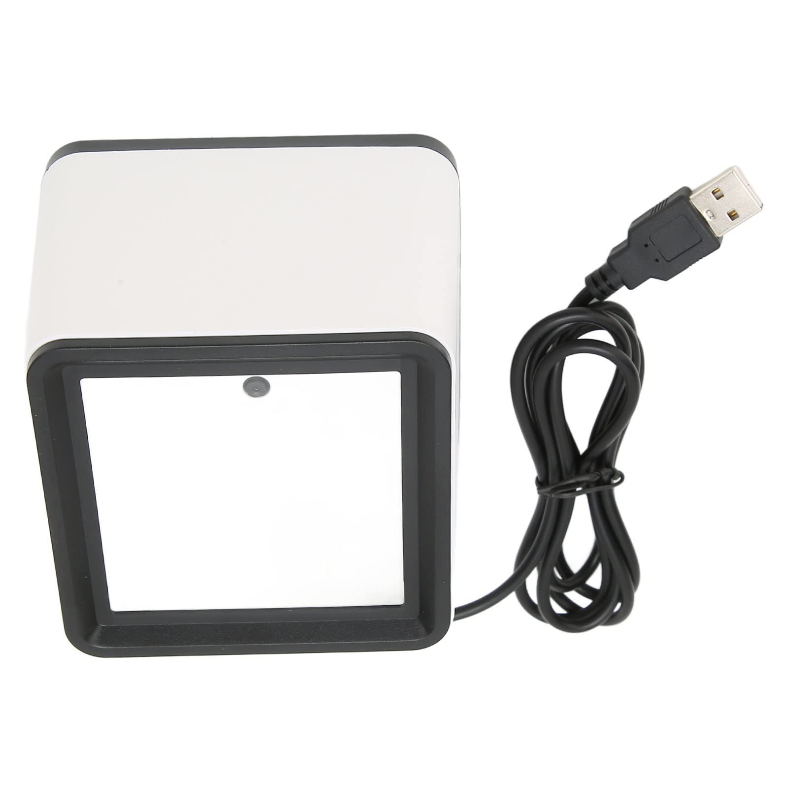 Bedrade Barcodescanner, USB Infrarood Auto Sensing Barcodelezer 2D Ingebouwde USB-lezer Desktop Barcodelezer voor Mobiele Betalingen