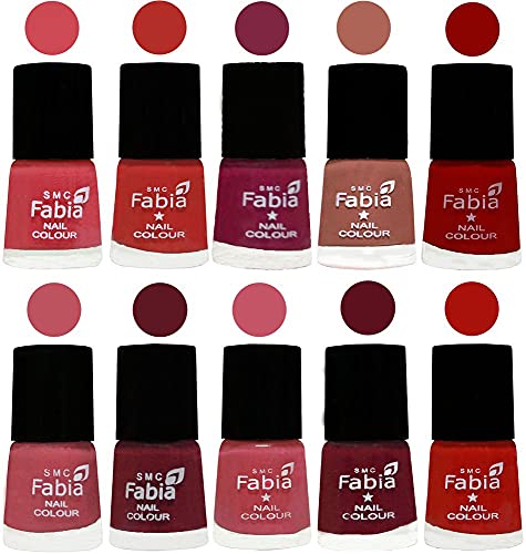 Image of ALL IN ONE (PACK OF 10), Long Lasting Glossy Nail Polish, 6 ml Each, All Vibrant Colours,02368