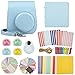 MUZIRI KINOKOO Coque de protection pour Fujifilm Instax mini 11 avec 8 accessoires pour appareil photo, objectif filtre 4 couleurs et objectif selfie Bleu