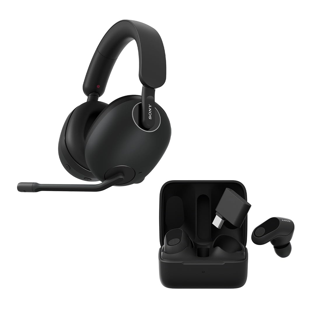 Sony INZONE H9 Wireless Noise Canceling Gaming Headset (Black) + Wireless Gaming Earbuds (Black)