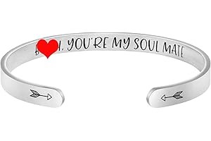 Stainless Steel Inspirational Mantra Cuff Bracelet for Women, Encouraging Message