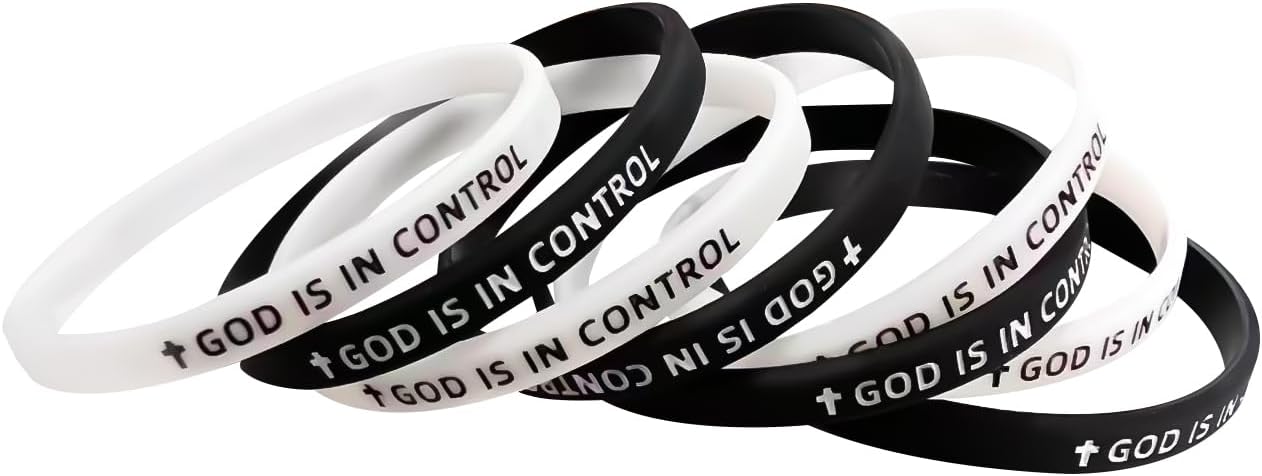 GOD IS FIRST, I'M SECOND Silicone Wristbands, Inspirational Bible Verses Bracelet Religious Faith Motivational Bracelet Unisex Scripture Cross Bracelets, Faith Motivational wristbands.