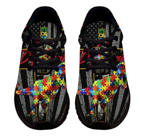 Autism Awareness Shoes for Women Men Trail Running Casual Fashion Sneakers Slip-on Tennis Shoes2
