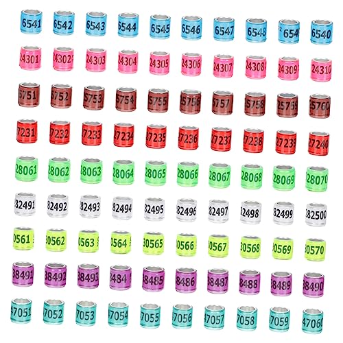 Anillos de identificación de 8 mm minkissy en aluminio resistente para palomas 2