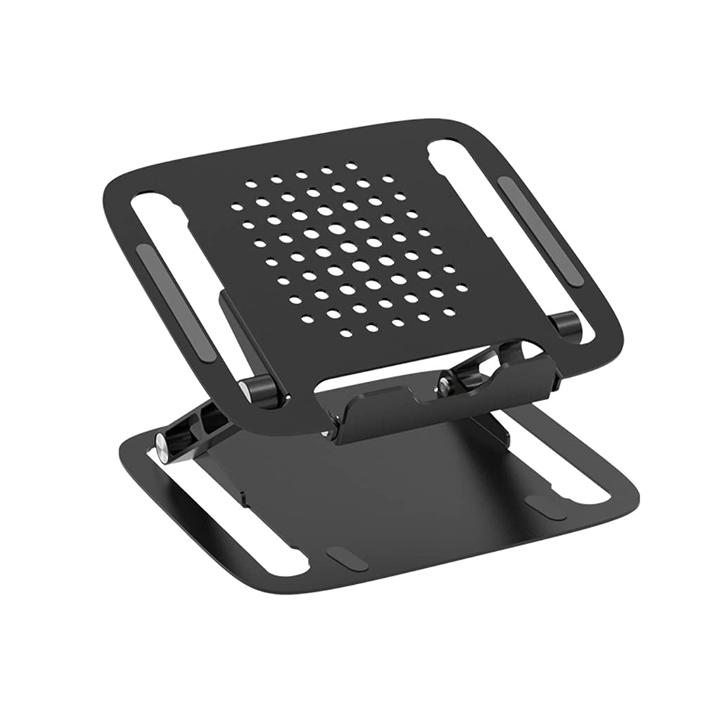 Supporto pieghevole in lega di alluminio Supporto per pad di raffreddamento Staffa da tavolo Raffreddamento regolabile per notebook Laptop verticale Supporto per scrivania Ergonomico in