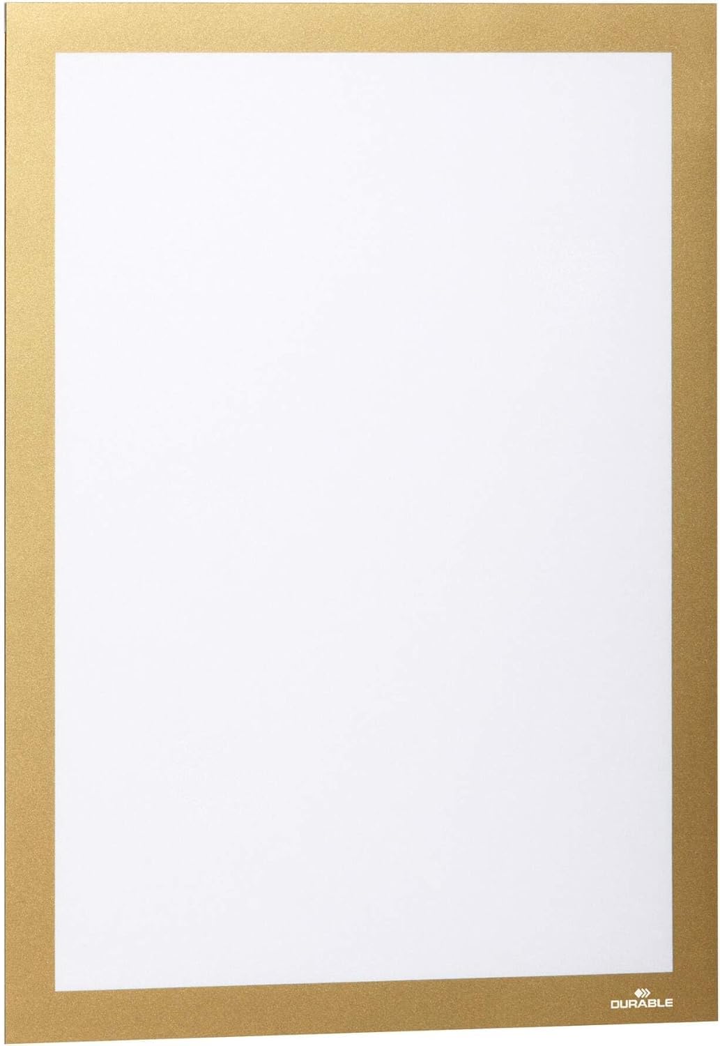 Durable DURAFRAME Self-Adhesive Magnetic Frame | A4 Format In Gold | Pack of 2 Frames | Document Frame for Professional Internal Signage