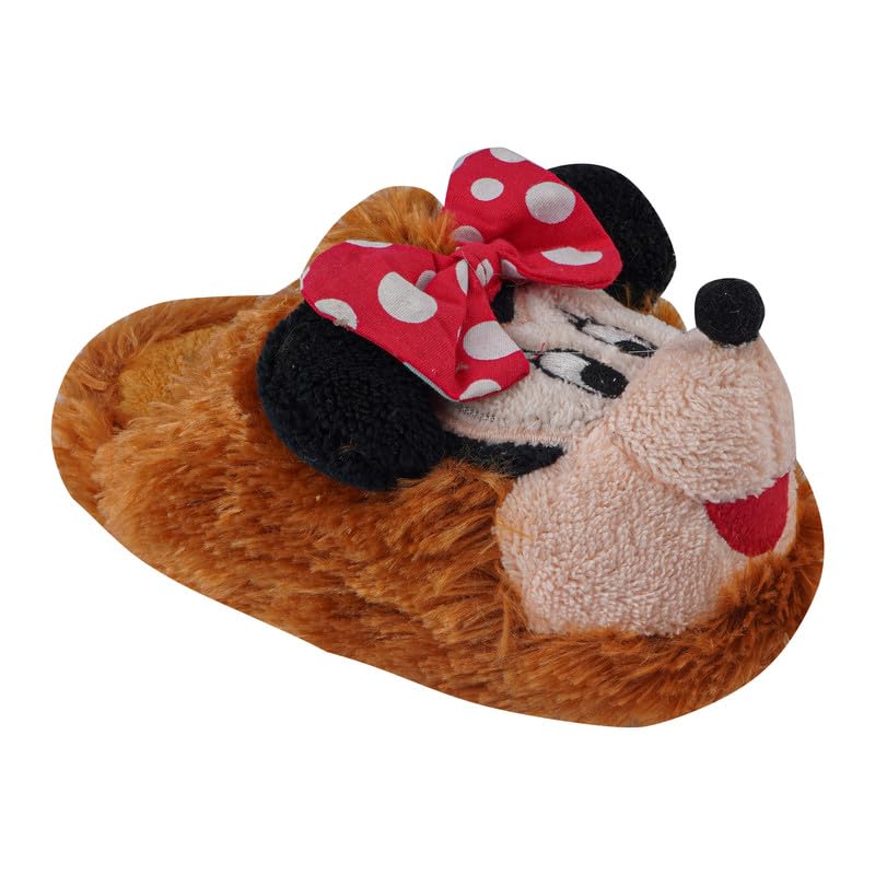 Krystle Mickey Mouse Toddler Boys Plush fur Slippers with 3D Ears (4 Years)(Brown) (B0DC1GLXTG) Amazon Price History, Amazon Price Tracker