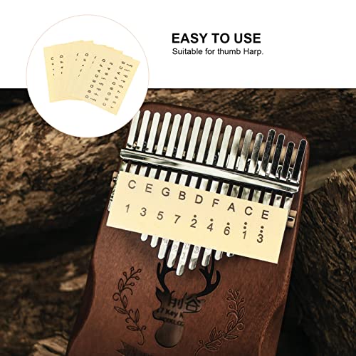 MILISTEN 6Pcs Duim Piano Stickers Kalimba Schaal Vingerinstrument Training Noot Decoratieteken Voor Beginnende Leerling Muzikale Cadeau (Geel) - Image 3