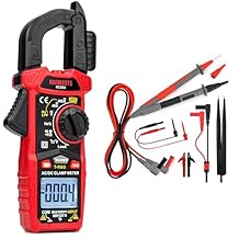 KAIWEETS KC604 Digital Clamp Meter Multimeter and KET12 Soft Silicone Electrician Test Leads Kit