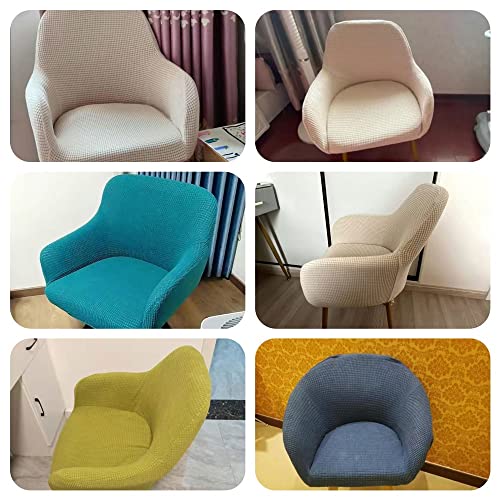Slipcover Accent Cover,Curved Back Accent Kitchen Chair Slipcovers Modern Arc Shaped Armrest Counter Height Bar Stools Covers Wing Back Chair Protector (Color : 31#, Size : 1Pcs) #TOP1