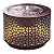 Sunnydaze Metal Cylinder Bubbler Outdoor Water Fountain - 14.25-Inch - Features LED Lights and Repeating Squares Pattern