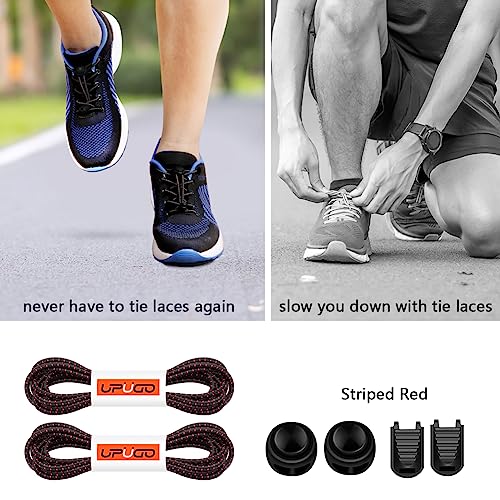 Image of UpUGo Elastic Shoe Laces, No Tie Shoe Laces Tieless for Kids, Adults, Elderly, One Size Fit All