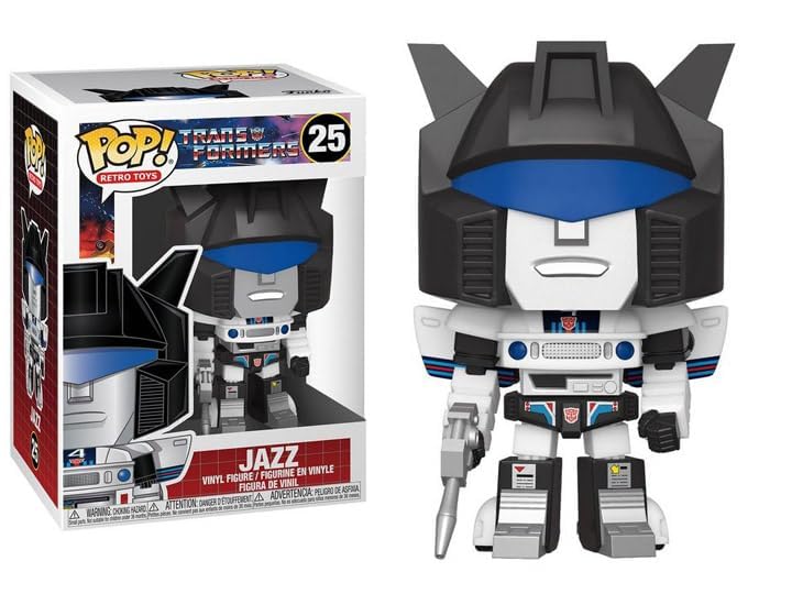 Funko Pop Transformers + Protector: Pop! Retro Toys Vinyl Figure (Gift Set Bundled with ToyBop Box Protector Collector Case) (Jazz) - Image 2