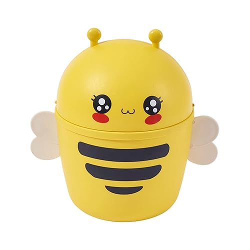 YISTOS Mini basurero de escritorio de 0.7 galones con tapa, pequeño cubo de basura para encimera, papelera de plástico para oficina, cocina, mesa