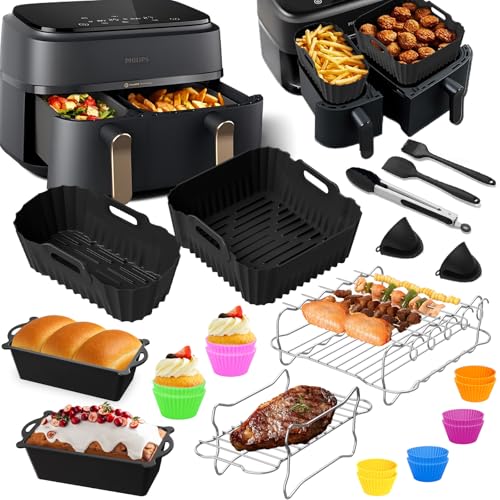 Heißluftfritteuse Zubehör für Philips Dual Airfryer 3000-5000 Serie 9L