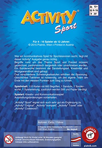 Piatnik 6052 6052-Activity, Activity Sport