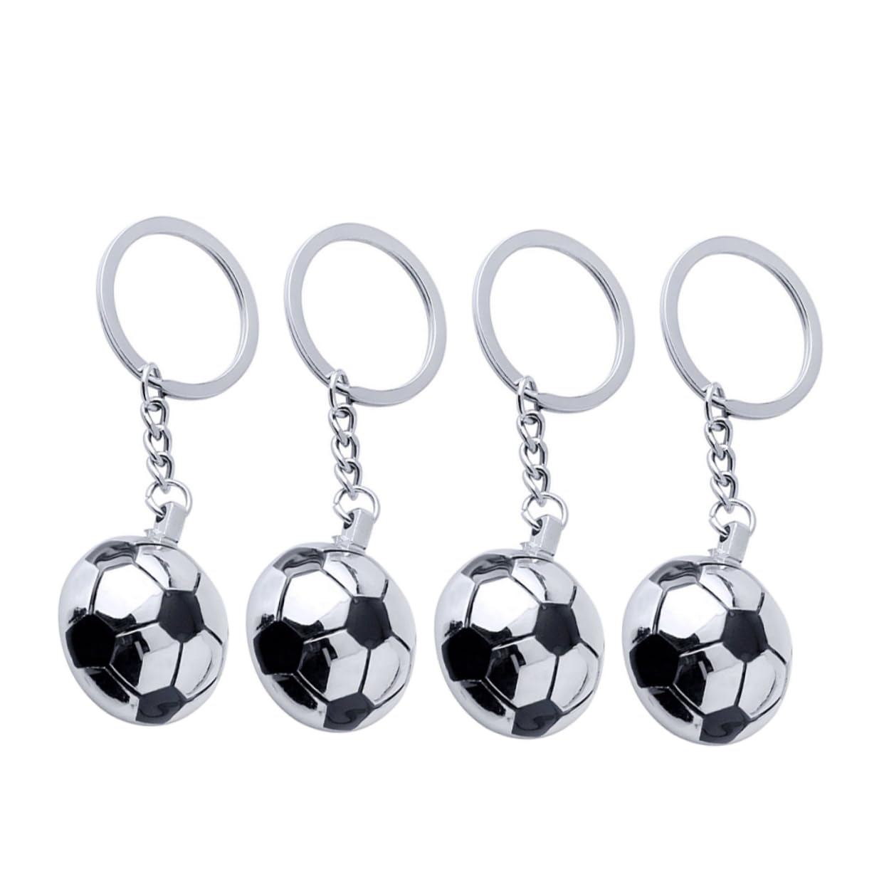 TOYANDONA 12piezas Llavero De Fútbol Metálico Adornos Colgantes Para Fiestas De Fútbol y Cumpleaños Para Decorar Mochilas y Bolsos