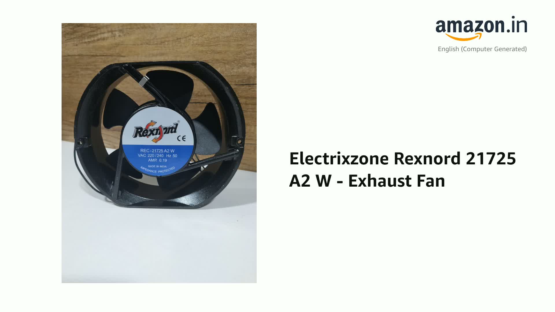 Electrixzone Rexnord 21725 A2 W - Exhaust Fan (6