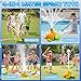 4-in-1 Turtle Water Sprinkler Toys for Kids - Summer Oudoor Toy with Baseball Ringtoss Tubes - Outside Yard Lawn Backyard Park Garden Pool Games for Age 3 4 5 6 7 8 Year Old Toddlers Boys Girls Gifts