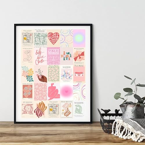 Image of Paper 70Pcs Danish Pastel Wall Collage Kit Aesthetic Pictures, Posters Matisse Wall Art Prints Preppy Room Decor 4 inchX6 inch For Teens Girls Women Dorm Bedroom (Danish Pastel Wall Collage Kit)