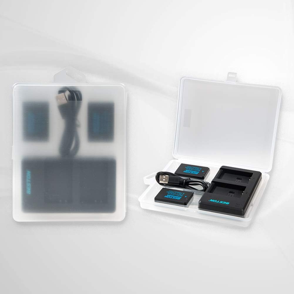 BESTON 2-Pack LP-E12 Battery Pack and Rapid USB Charging Base for Canon EOS M M2 M10, M50, M50 Mark II, M100 M200, Rebel SL1, PowerShot SX70 HS Cameras