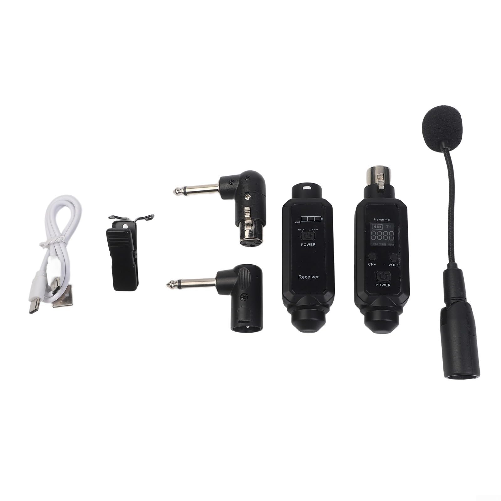 Wiederaufladbares Instrumenten-Mikrofon-Set, 6–8 Stunden Akkulaufzeit, wiederaufladbar (1-in-1)