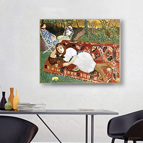 Henri Matisse Pintura Mujeres en el jardín Póster Impresiones Lienzo abstracto Arte la pared Galería Matisse Obra arte Cuadros la pared Decoración la sala estar 60×80cm sin marco Cover