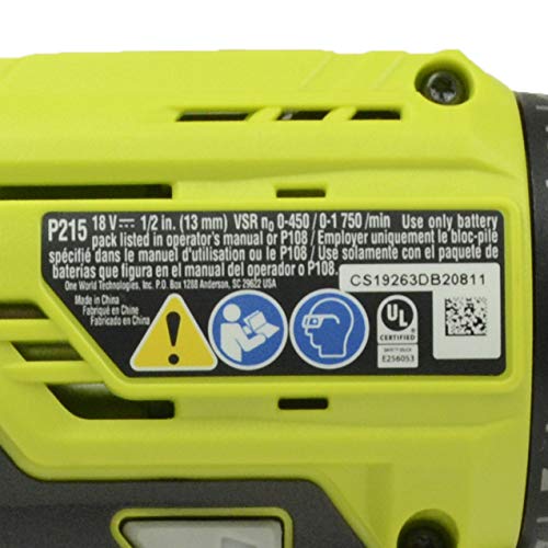 Ryobi P215 18V One+ 1/2-in Drill Driver (Bare tool)