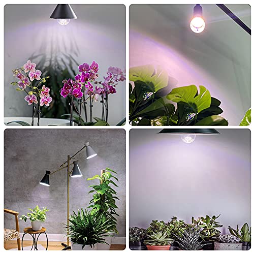 Weegrow Grow Light Bulbs, Led Grow Light Bulb A19, Full Spectrum Grow Light Bulb, Plant Light Bulb E26, 100W Equivalent 11W Grow Bulb Red & Blue, Grow Light For Indoor Plants, Seed Starting, 6 Pack #TOP5