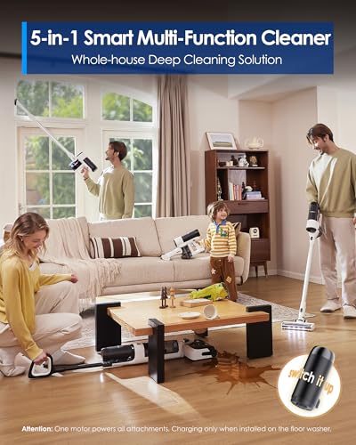 Image of Tineco Floor ONE Switch S6 Stretch Wet Dry Vacuum Cleaner, Multi-Function, 180 Lay-Flat, Anti-Tangle Design, Self-Cleaning, 65Min Runtime, Dual-Edge Cleaning, Whole-House Cleaning Floor Cleaner