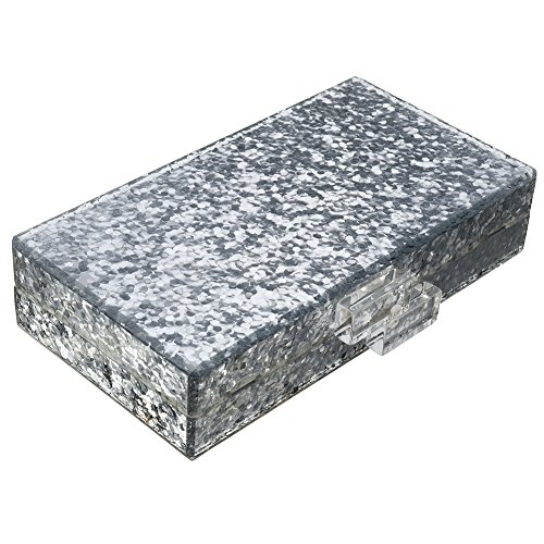 Silver Acrylic Clutch Bags Glitter Purse Perspex Bag Handbags for Women