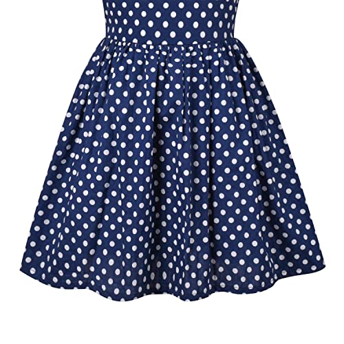 Sunny Fashion Girls Dress Turn-Down Collar Checkered Black White Summer 7-144