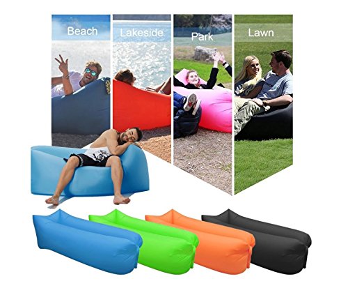 Sofá Hinchable Para Playa Y Camping - Plegable, Portátil 1,2 Kg, Aguanta 200 Kg, Inflado Rápido Sin Bomba