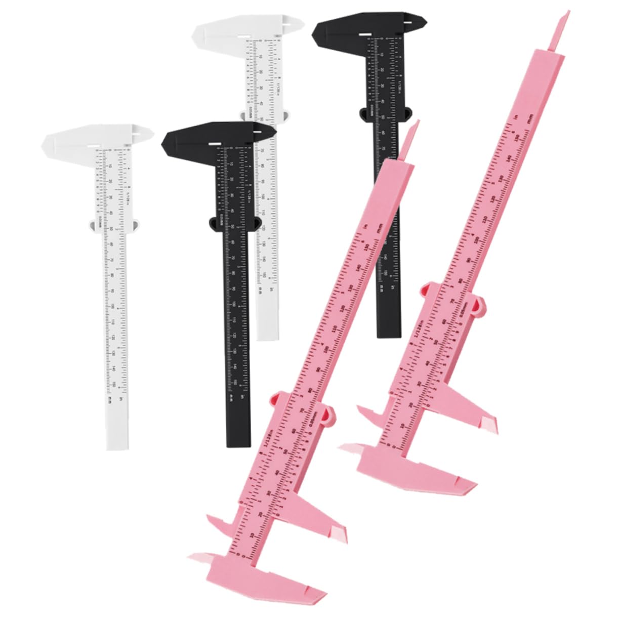 NULYLU Professional Eyebrow Ruler Pocket Calipers for Measuring Shaping Plastic Eyebrow Calipers
