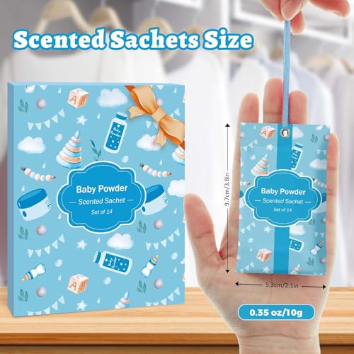 Image of STRN Scented Sachets for Drawer and Closet, Baby Powder Scent 14 Packs | Long-Lasting Sachets, Small Space Air Freshener for Wardrobes